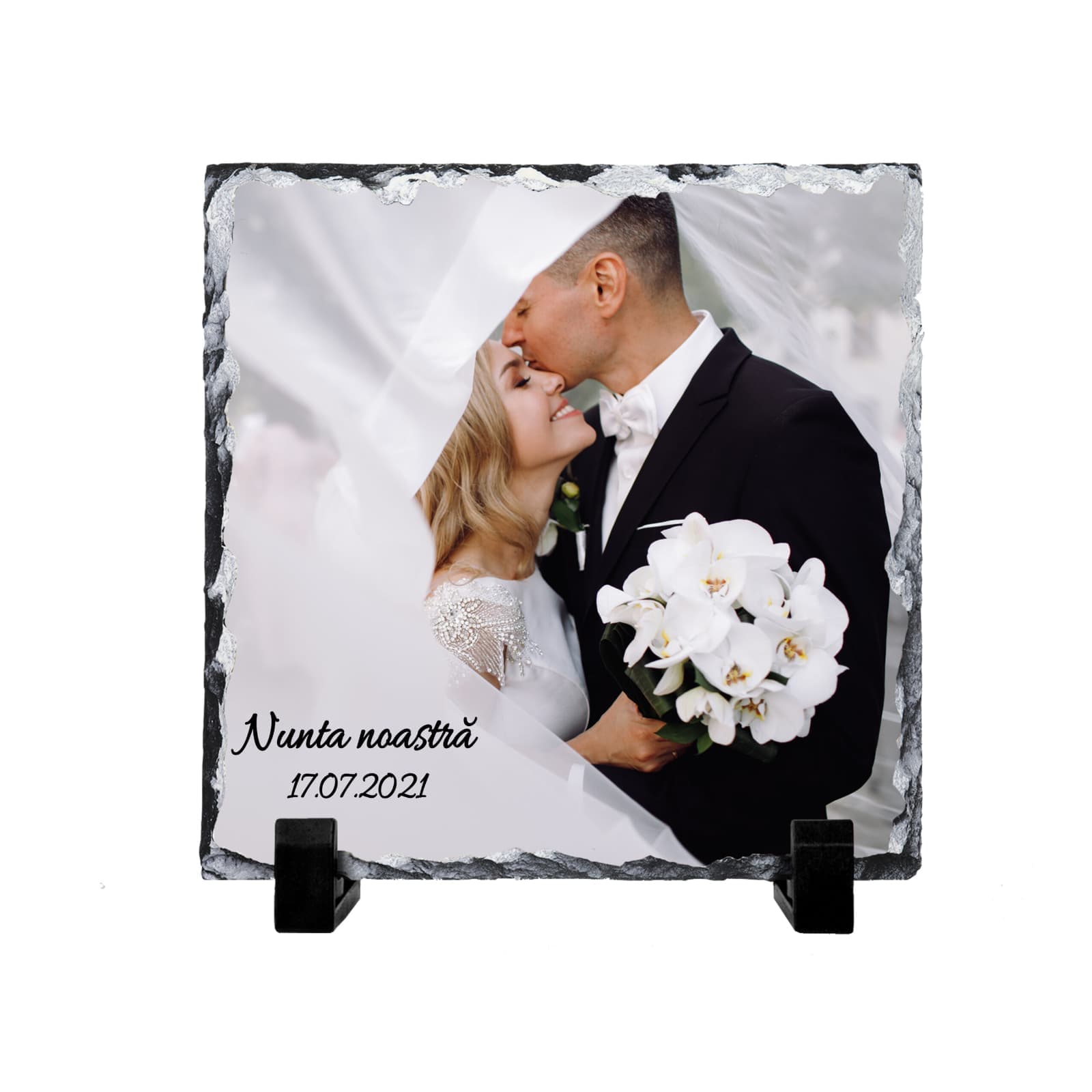 Piatra ardezie patrata personalizata 3