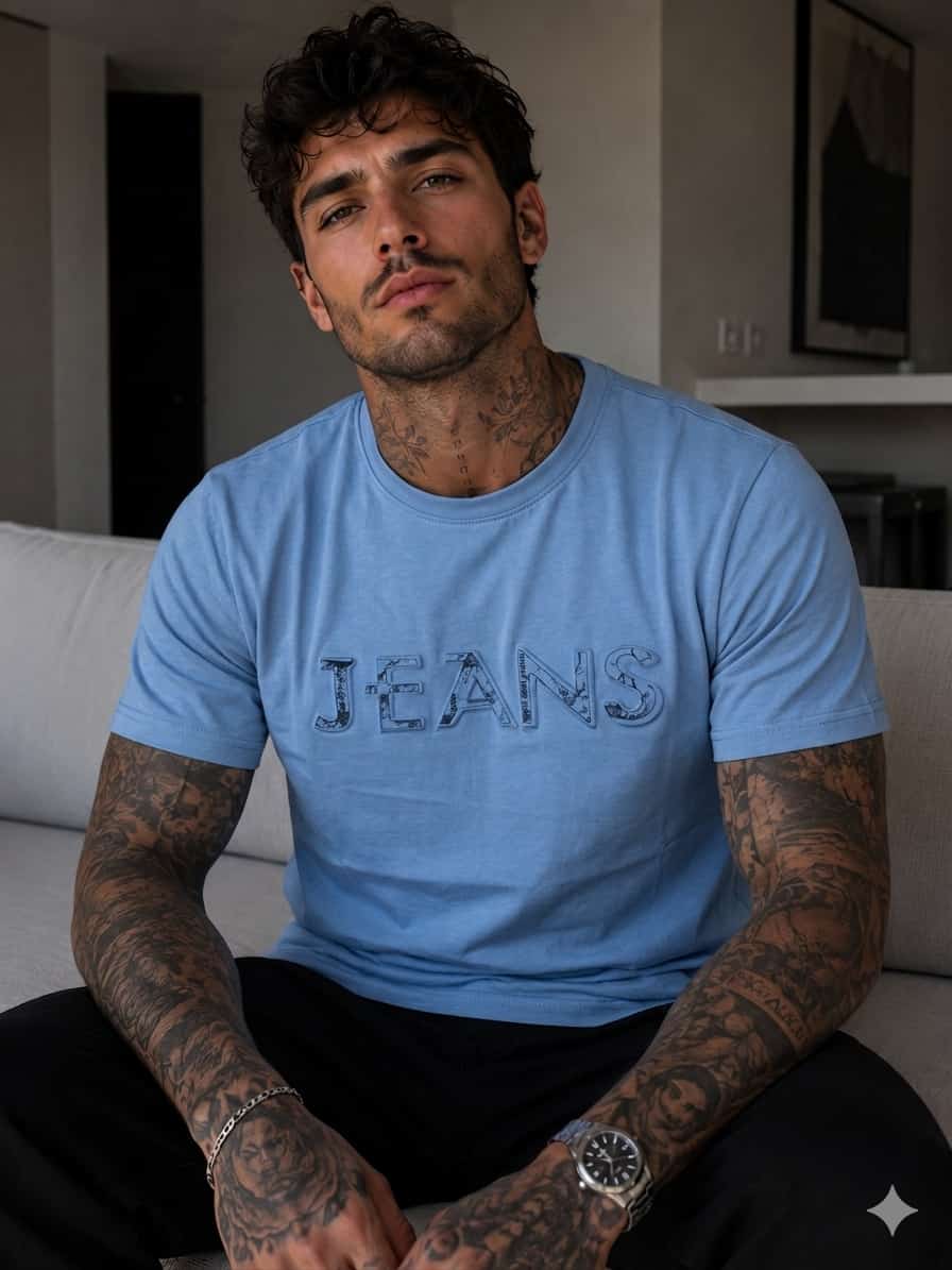 Tricou JEANS Bleu 2