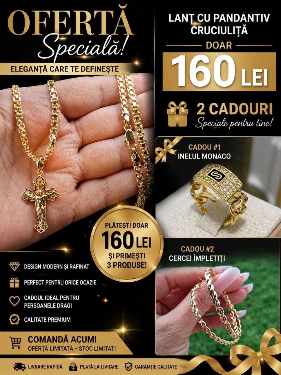 Oferta speciala - Lant cu pandantiv cruce 1